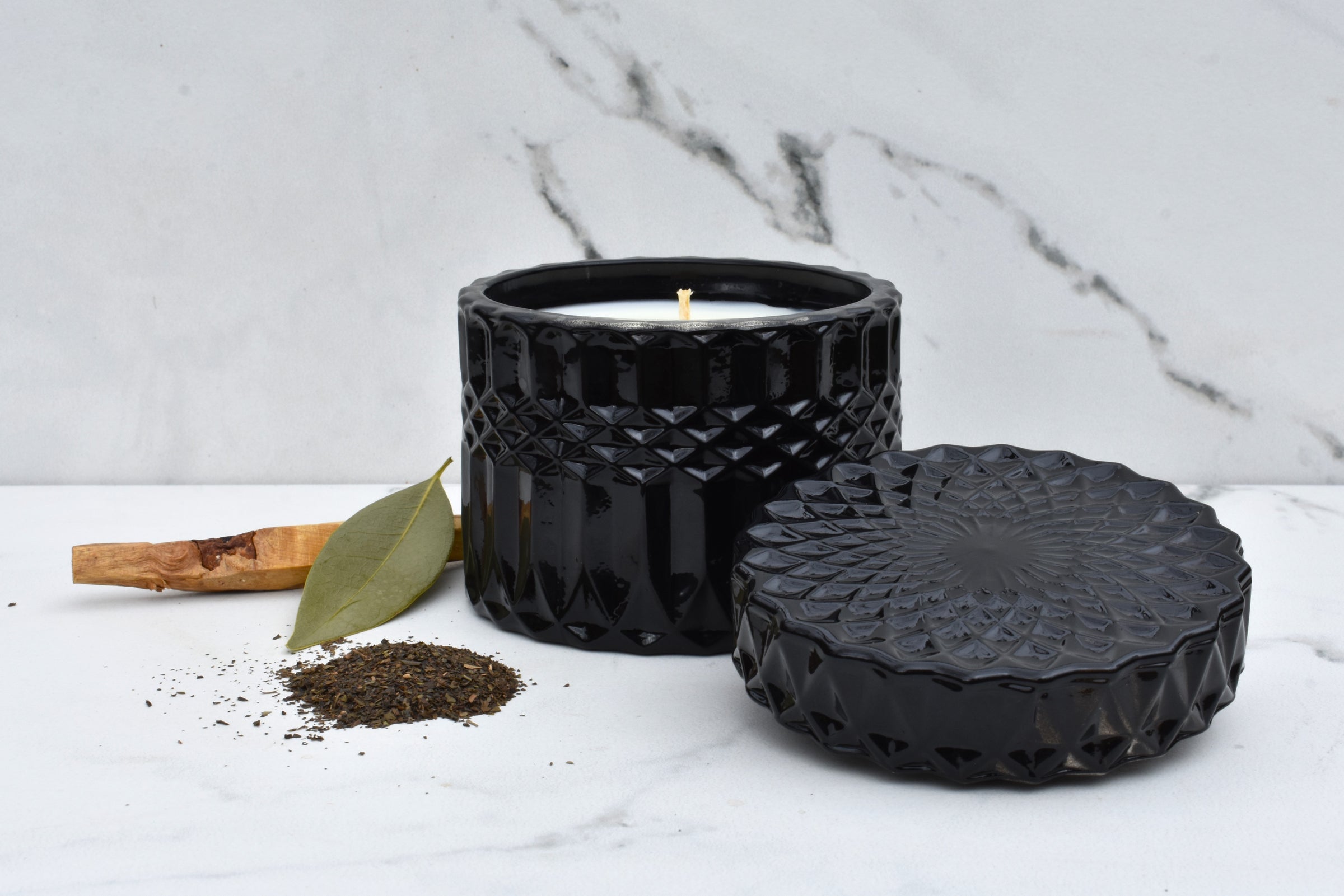 tobacco and bay leaf candle & Medium Jar Sandalwood Cedar Candle Due to supply chain issues Ritual Scented Candle (Bay Leaf